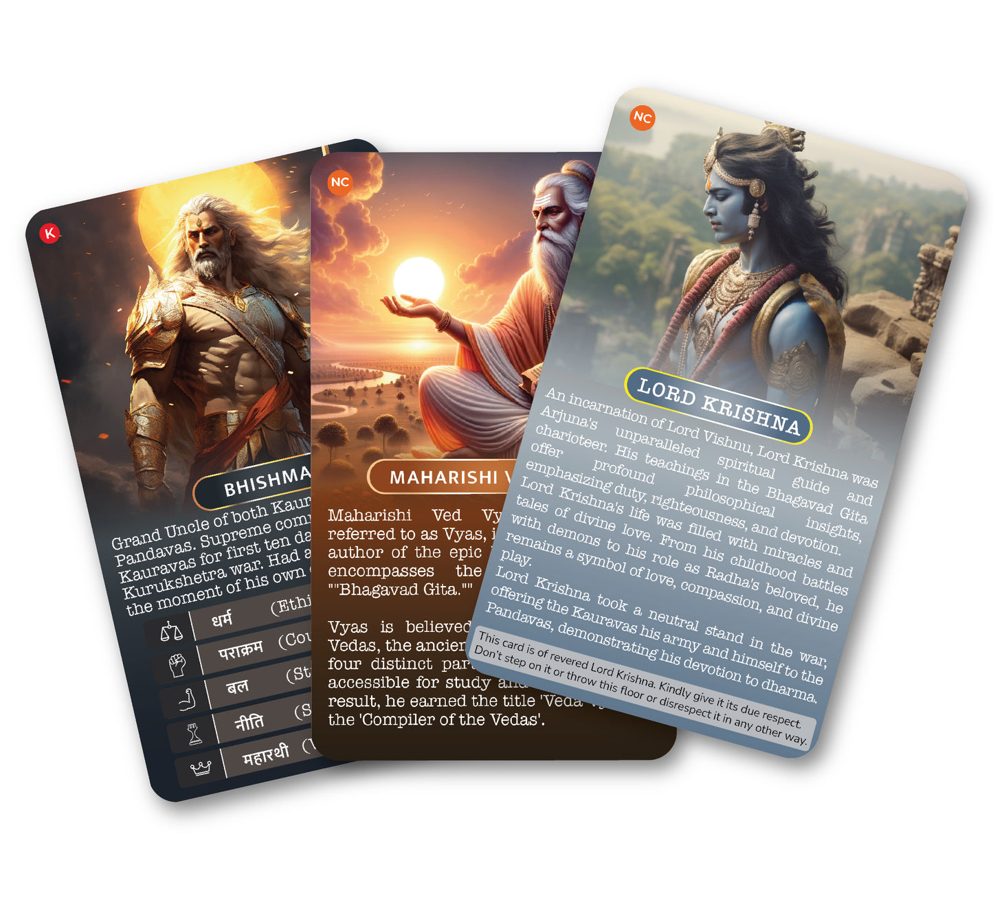 Kaizen MicroLessons 2 in 1 Mahabharat Combo Pack for Kids – Illustrated Storybook + Educational Trump Cards for 6-12 year kids