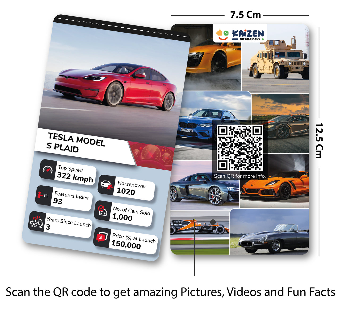 Kaizen MicroLessons Cars and Dinosaurs Trump Card Game Combo