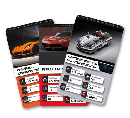 Kaizen MicroLessons Cars and Dinosaurs Trump Card Game Combo