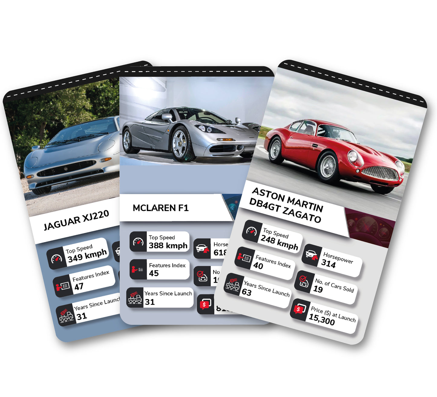 Kaizen MicroLessons Cars and Dinosaurs Trump Card Game Combo