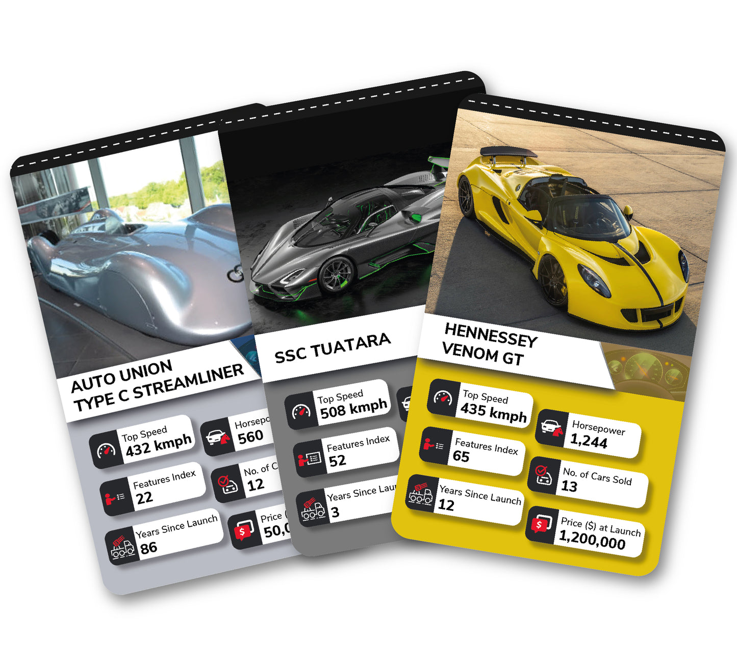 Kaizen MicroLessons Cars and Dinosaurs Trump Card Game Combo