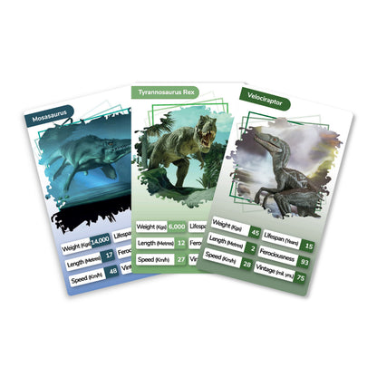 Kaizen MicroLessons Cars and Dinosaurs Trump Card Game Combo