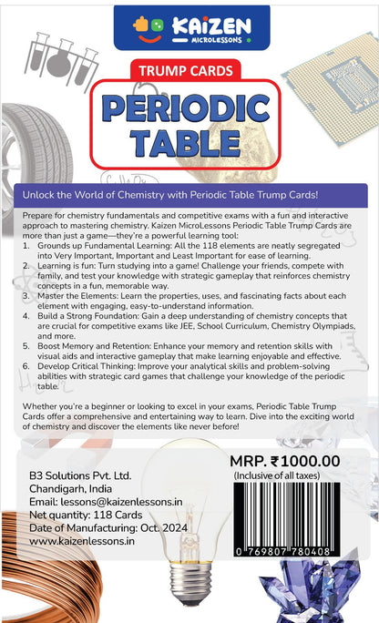 Kaizen MicroLessons Periodic Table Trump Card Game