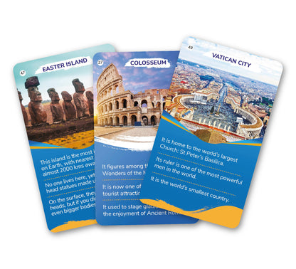 Kaizen MicroLessons Trump Cards Combo - Geography for Kids for Age 6-13. Learn While Playing