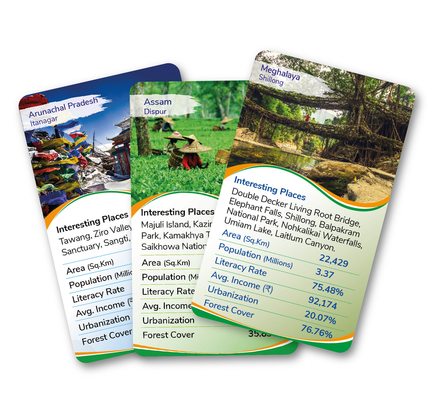 Kaizen MicroLessons Kid Dedicated Indian States Deck Card Games