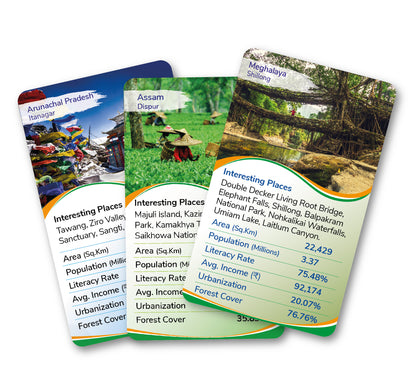 Kaizen MicroLessons Kid Dedicated Indian States Deck Card Games