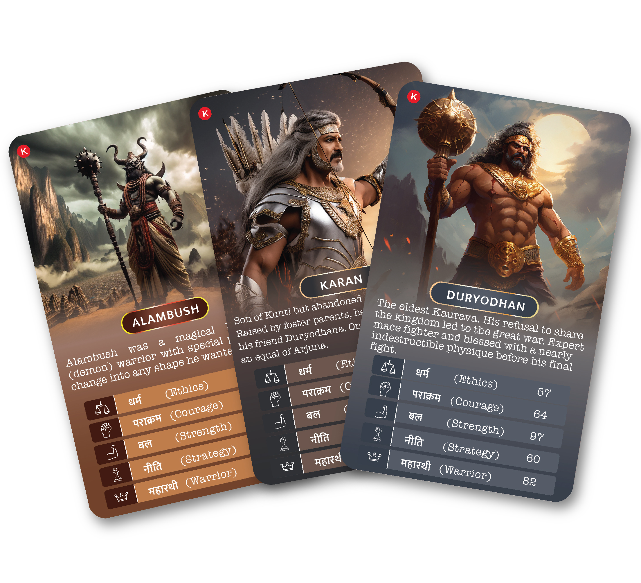 Mahabharat Character Trump Cards 2